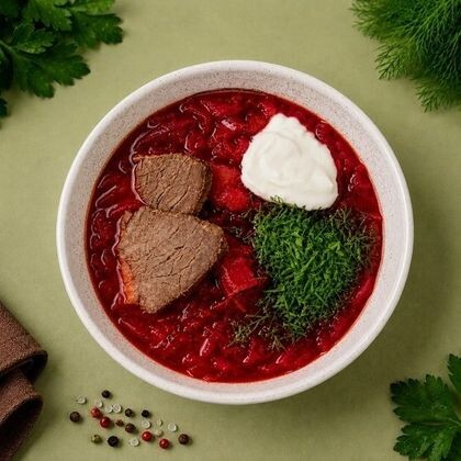 БОРЩ с пампушками