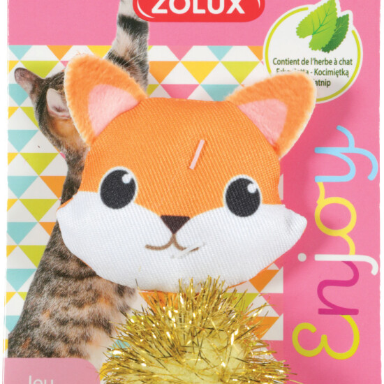 Zolux игрушка для кошек с кошачьей мятой «Хитрый лисёнок», 8 см