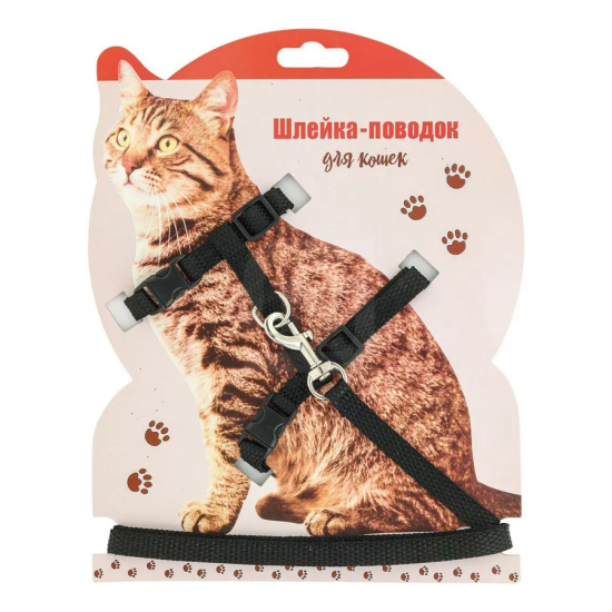 ZooStreet комплект шлейка и поводок для кошек, 10 мм, 110 см