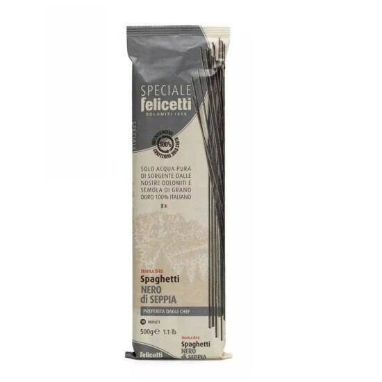 Паста «Felicetti №46 Спагетти» с чернилами каракатицы