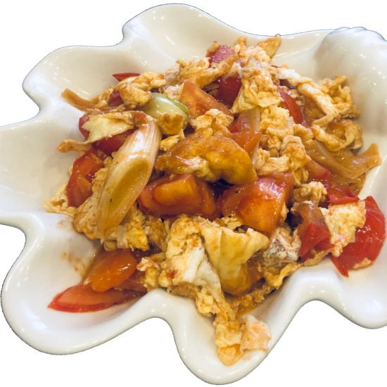 Помидор с яйцом