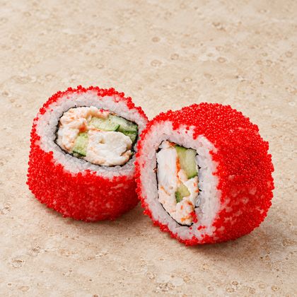 Калифорния с  крабом и  креветкой