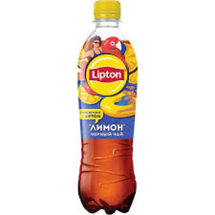 Холодный чёрный чай "Lipton Лимон" 0,5л