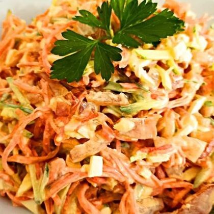 Салат с морковью по-корейски и курицей