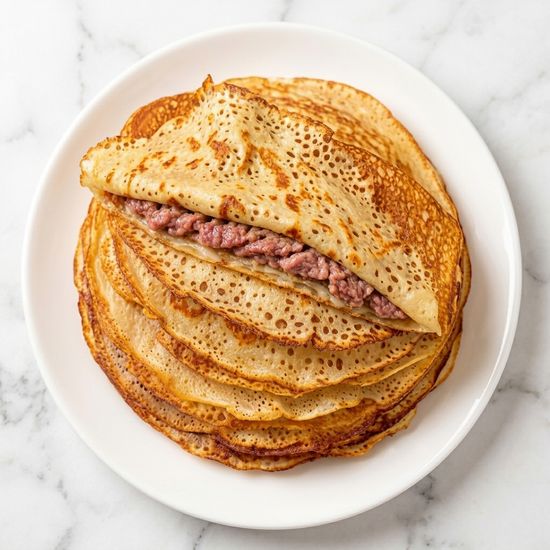 Блины с мясом