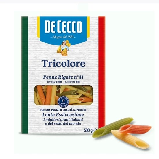 Паста «De Cecco №41 Пенне Ригате Триколоре»