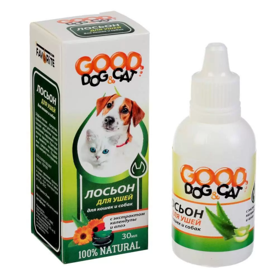 Good Dog&Cat лосьон для ушей для кошек и собак, 30 мл