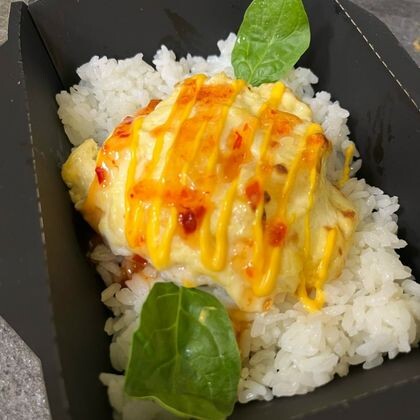 Куриное филе по-гавайски с рисом