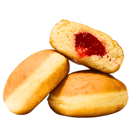 Пончик с клубничной начинкой