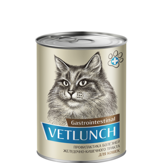 Vetlunch влажный корм для кошек «Профилактика болезней желудочно-кишечного тракта», 340 г