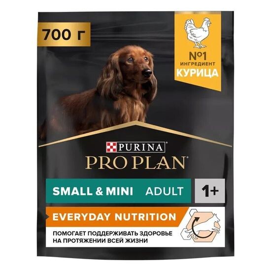 PRO PLAN Everyday Nutrition сухой корм для взрослых собак мелких и карликовых пород, курица