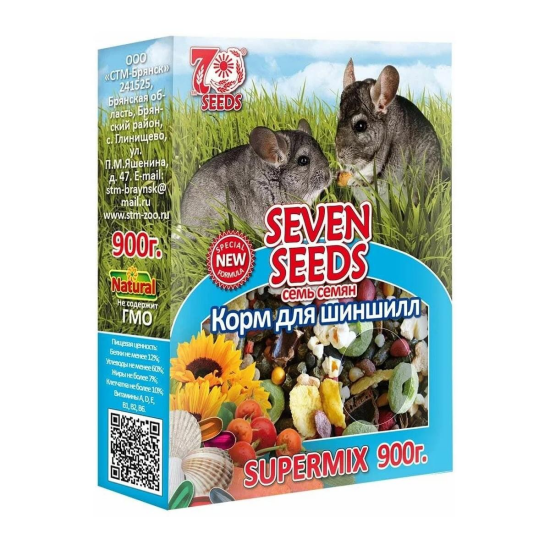 Seven Seeds Supermix корм для шиншилл, 900 г