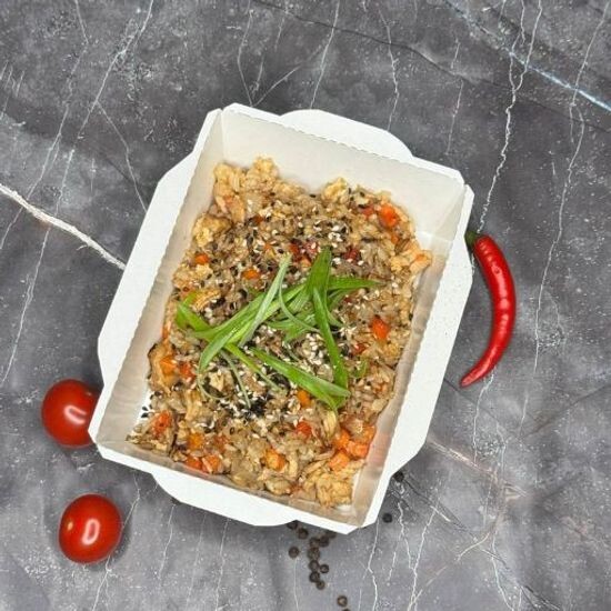 Рис чесночный с морепродуктами