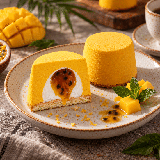Пирожное манго-маракуйя