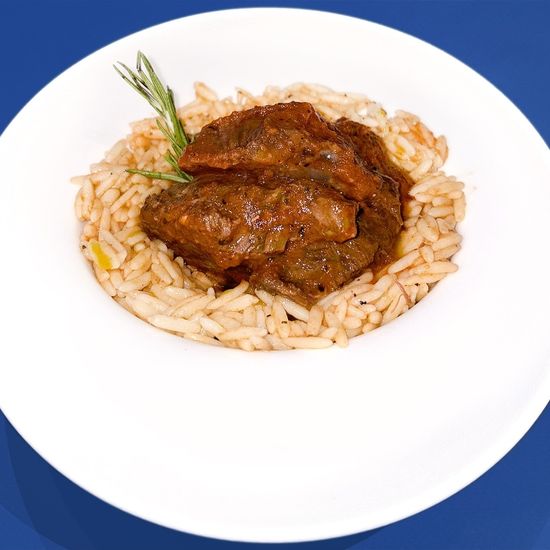 Ризони с говяжьими щечками