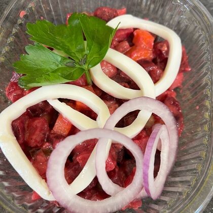 Винегрет с кальмаром