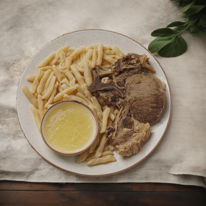 Галушки с мясом