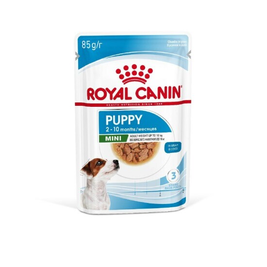 ROYAL CANIN Мини Паппи пауч для щенков мелких пород, кусочки в соусе, 85 г