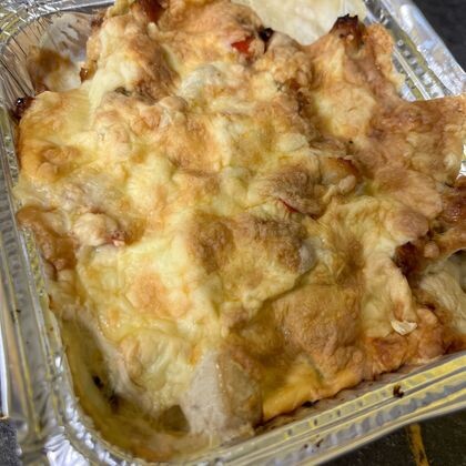 Картофельная запеканка с курицей и овощами
