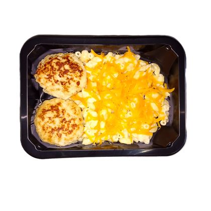 (з) Биточки из индейки с макаронами и сыром
