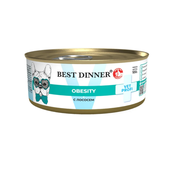 Best Dinner Vet Profi Obesity консервы для собак, лосось