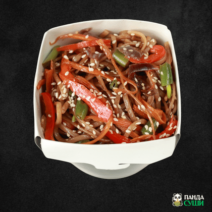 Гречневая лапша ВОК с овощами