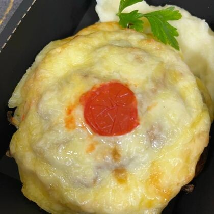 Куриное гнездо с пюре