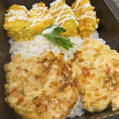 Рубленые котлеты из курицы с овощами с рисом