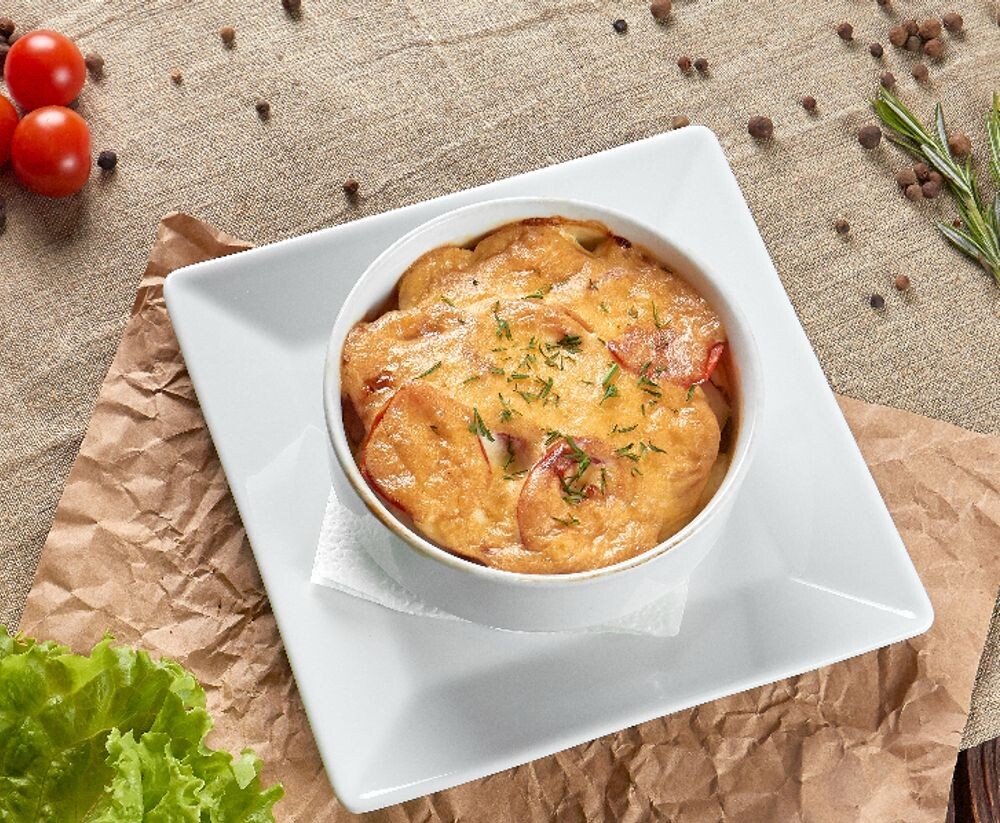 Запеченый палтус с овощами