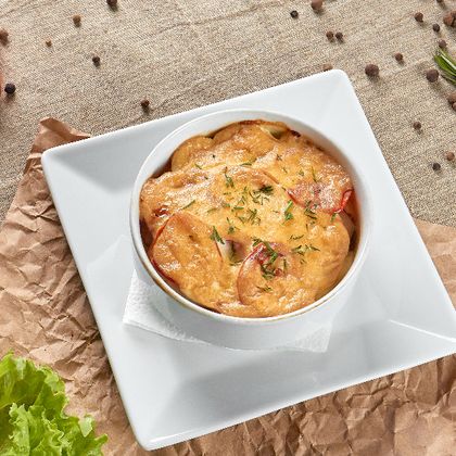 Запеченый палтус с овощами
