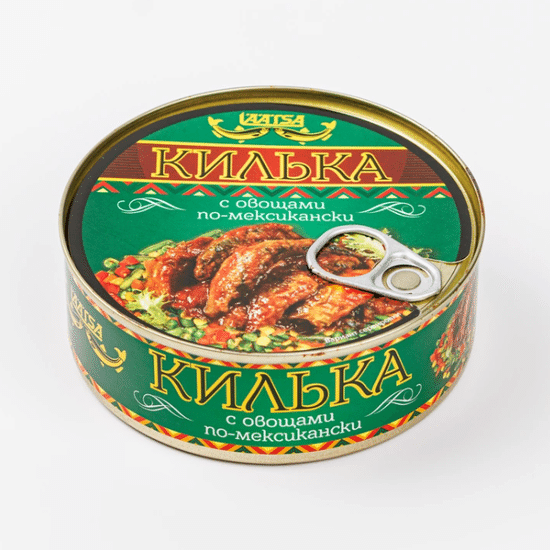 Килька каспийская с овощами по-мексикански в томатном соусе 240 гр