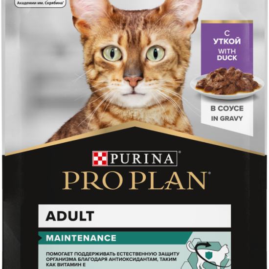PRO PLAN Nutrisavour Adult пауч для взрослых кошек, утка в соусе, 85 г