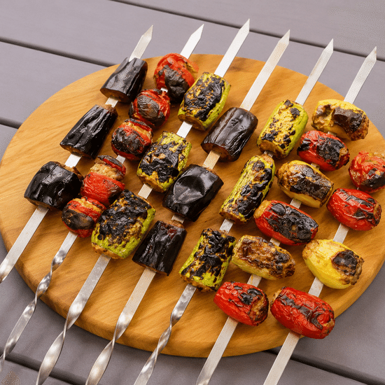 Шашлык из овощей на мангале