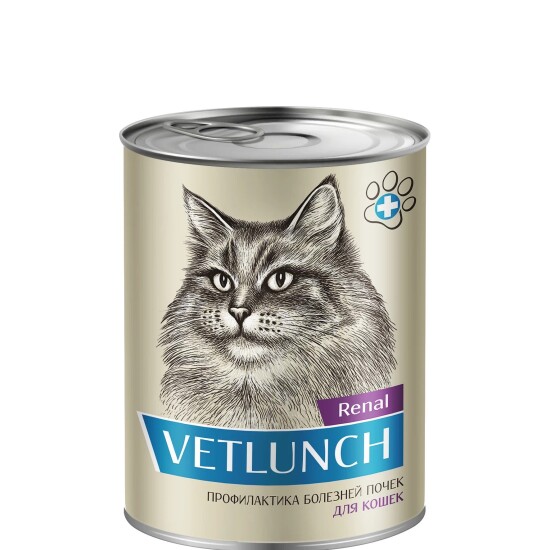 Vetlunch влажный корм для кошек «Профилактика болезней почек», 340 г