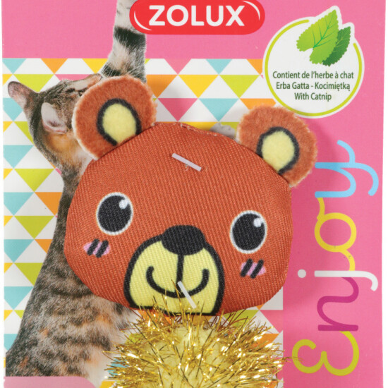 Zolux игрушка для кошек с кошачьей мятой «Очаровательный Мишка», 7 см
