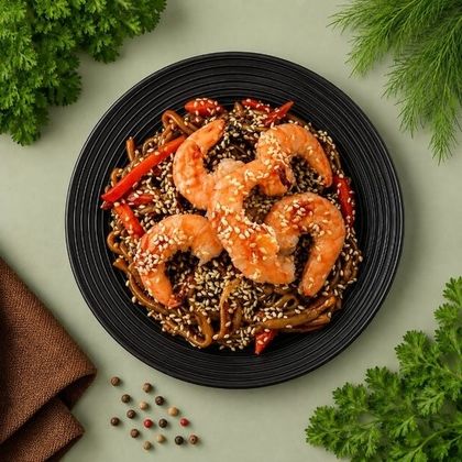 Лапша Удон пшеничная с креветкой Wok