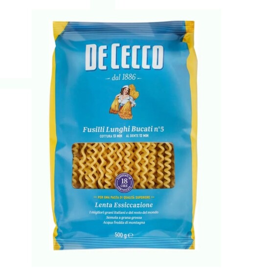 Паста «De Cecco №5 Фузилли Лунги Букати»