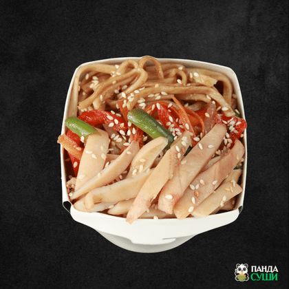 Пшеничная лапша ВОК с кальмаром