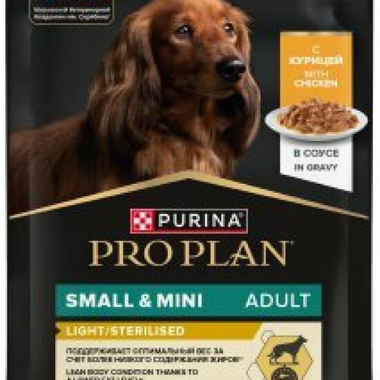 PRO PLAN пауч для взрослых собак с избыточным весом, курица в соусе, 85 г
