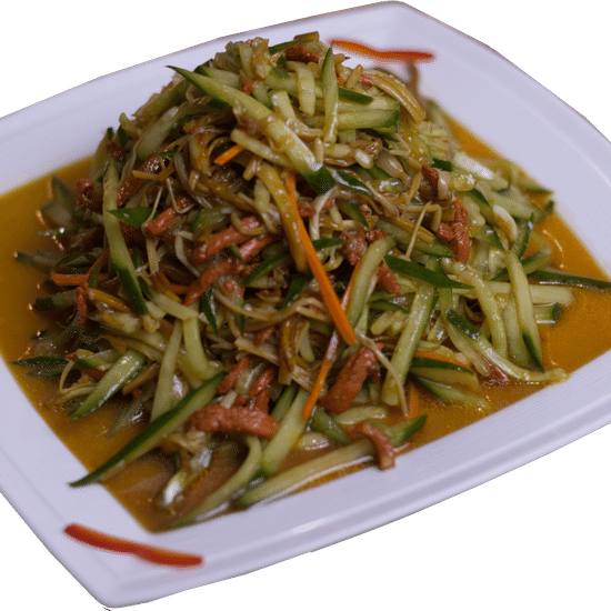 №12 Салат огурец с грибами и мясом