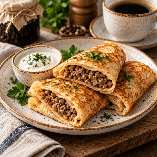 Блин с мясом