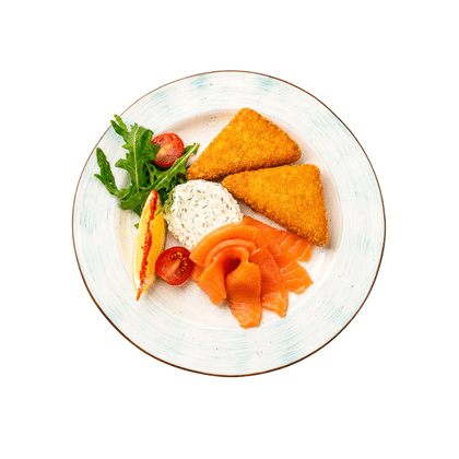 Картофельные драники с форелью