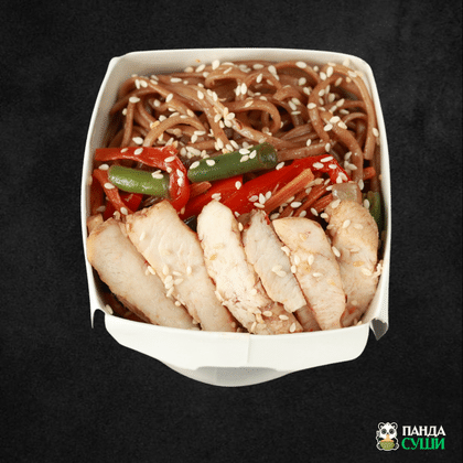 Гречневая лапша ВОК с курицей