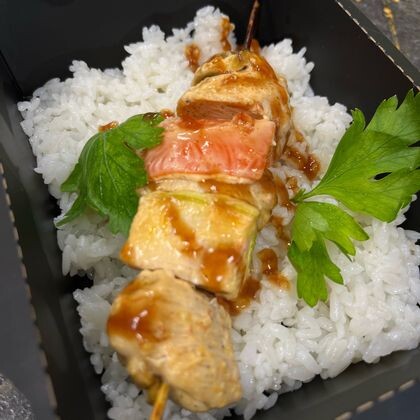 Куриный шашлычок с рисом