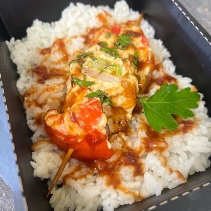 Куриный шашлычок с рисом