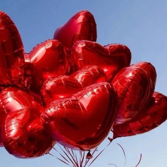 Гелиевые шары сердце 10шт.