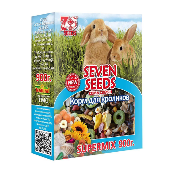 Seven Seeds Supermix корм для кроликов, 900 г