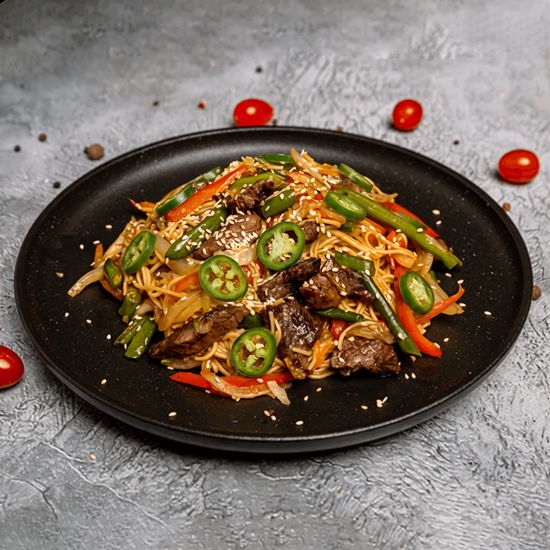 WOK Говядина с соусом барбекю острая