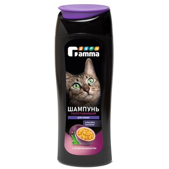 Gamma шампунь распутывающий для кошек с ароматом маракуйи, 400 мл