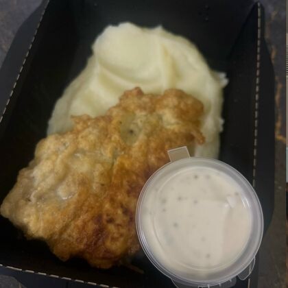 Жареная треска с пюре